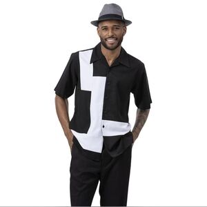 NWT: Montique black walking suit 2XL /42W